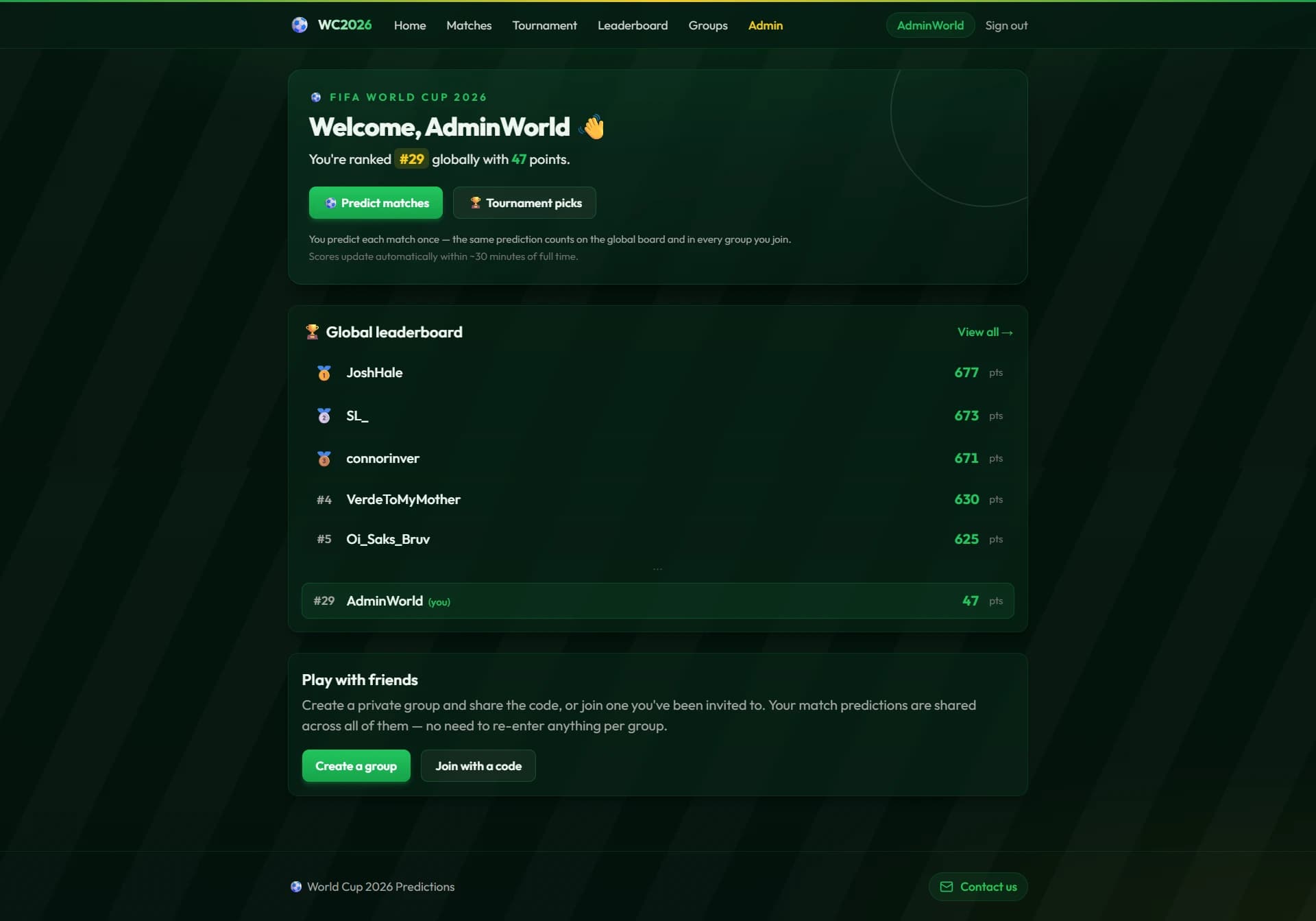PredictsWorld — product screenshot